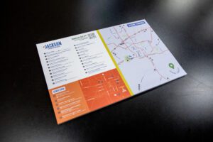 Map of Jackson Tennessee with legend and key